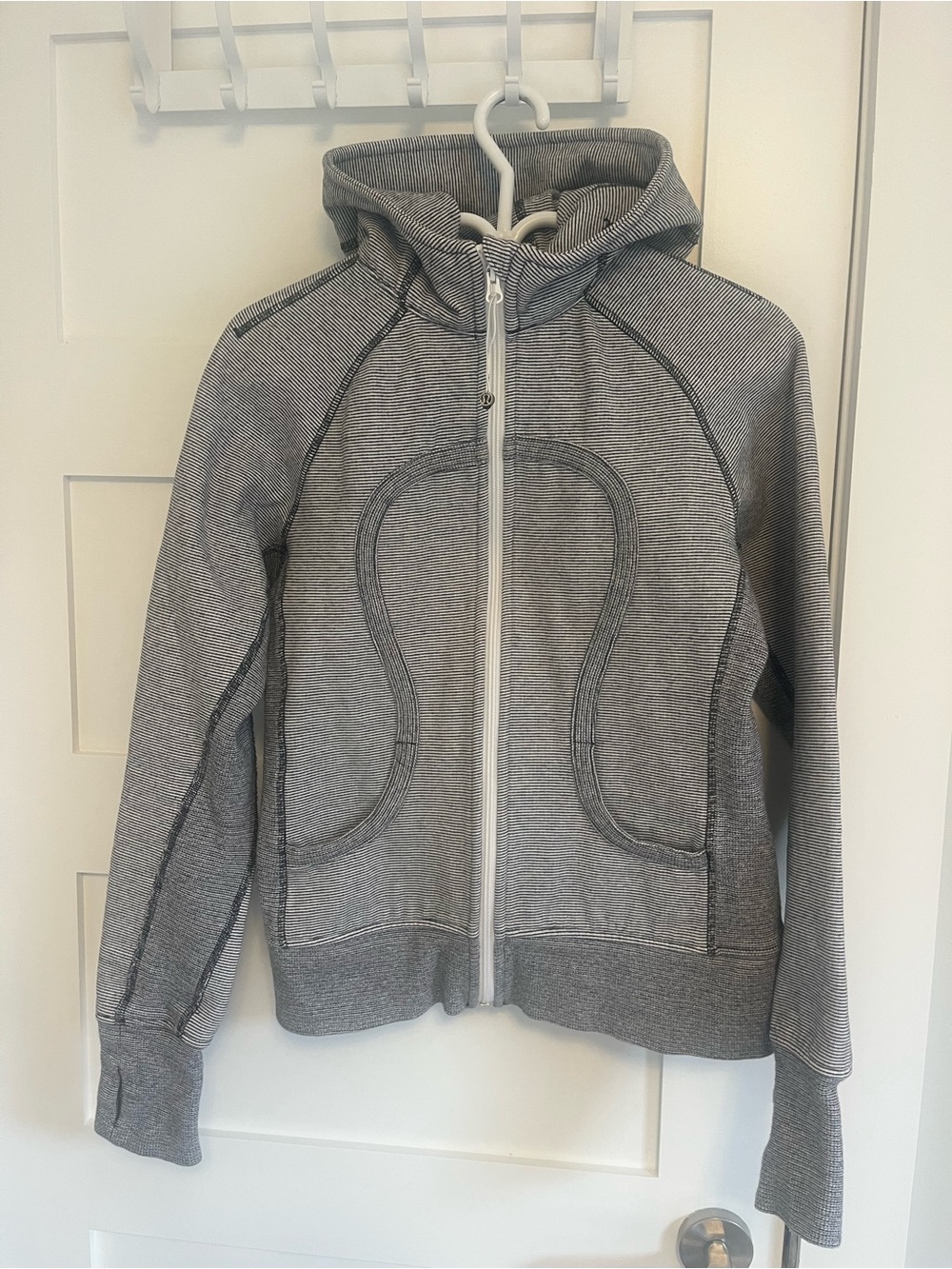 lululemon athletica Gray Zip-Up Hooded Sweater